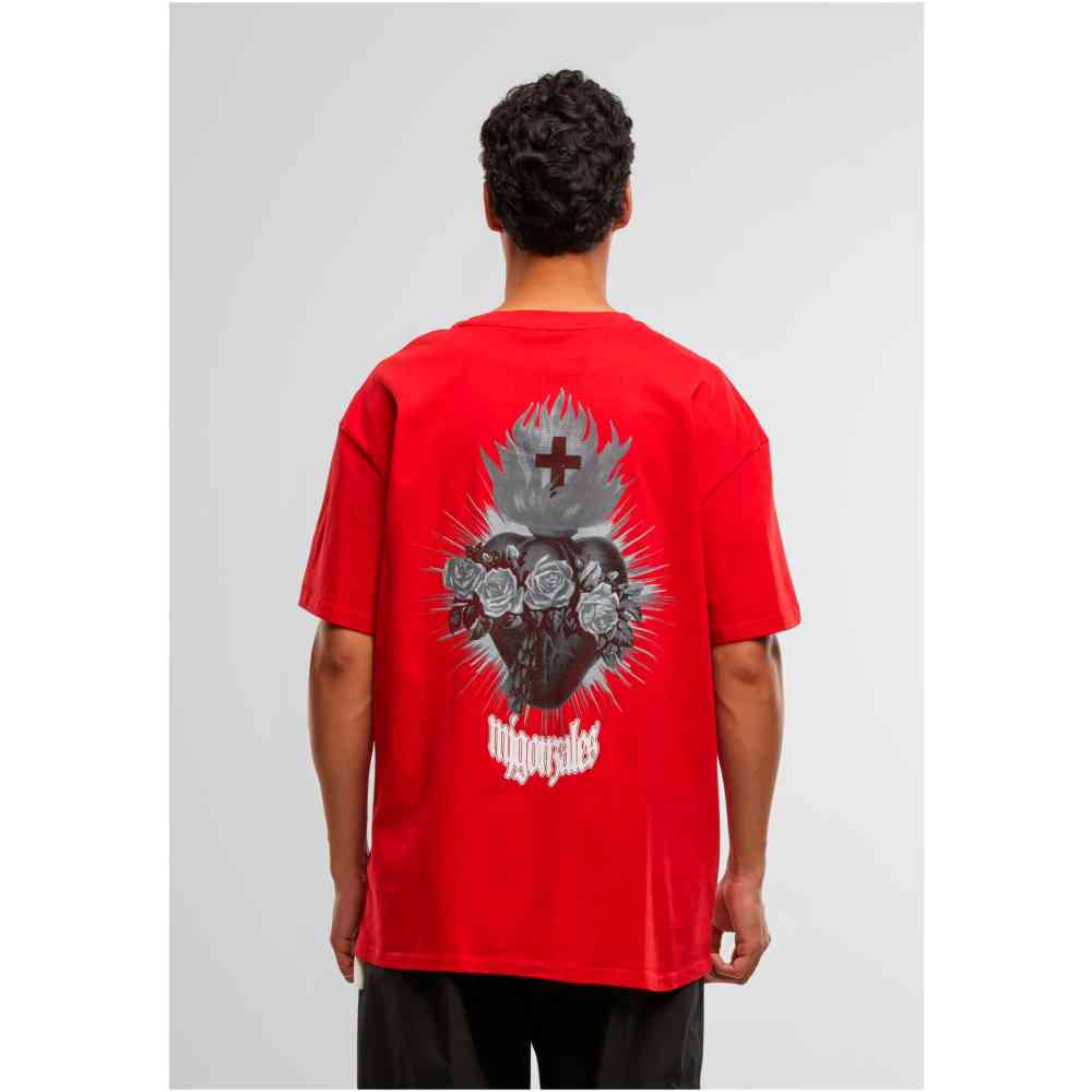 MJ GONZALES - Heavy Oversized Pray For You Heren Tshirt - Rood